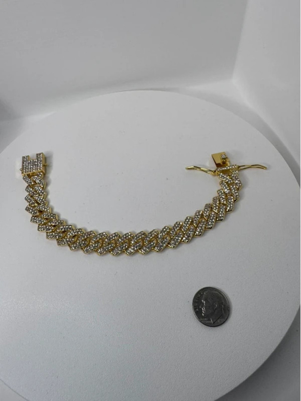 8” iced out CZ Cuban bracelet